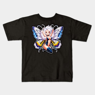 Moth Girl anime, cute giant monster kawaii anime tee Kids T-Shirt